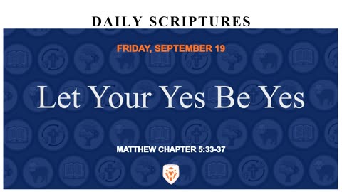 “Let Your Yes Be Yes”