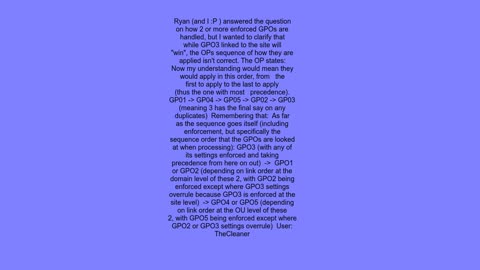 GPO Enforced Precedence
