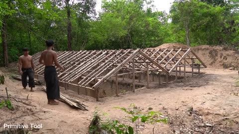 100Days Building Underground House with Gym Room and Decoration Underground Room