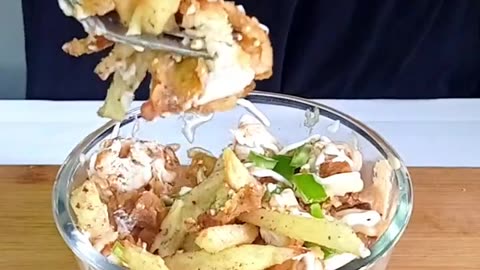 Chicken Cheese Loaded Fries #shorts #asmrcooking #cheesefries #youtubeshorts