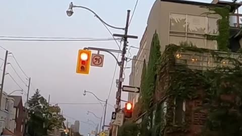 Dashcam Block bike lane cyclist Harbord St Toronto Canada