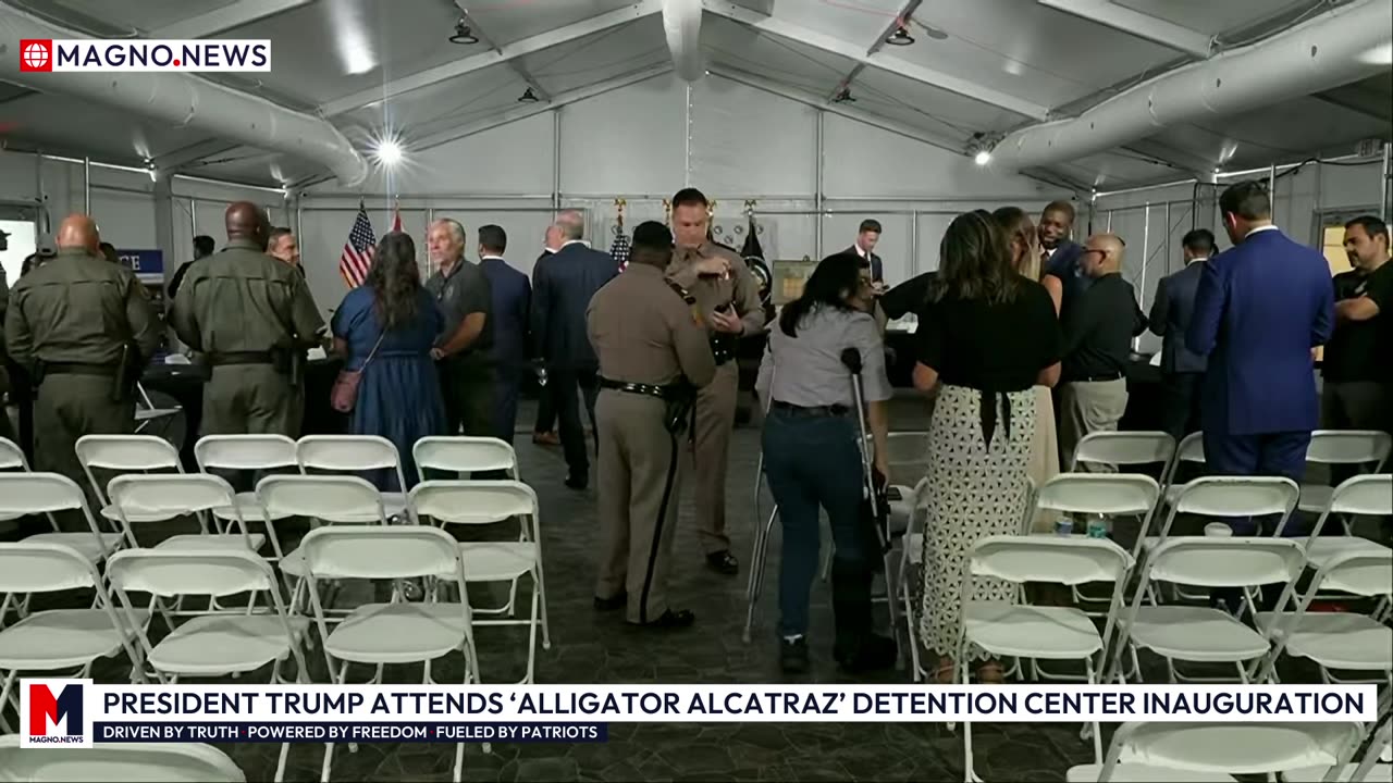 🇺🇸 Donald Trump, Ron DeSantis, Kristi Noem, Byron Donalds attend Florida 'Alligator Alcatraz' Migrant Detention Center Inauguration [LIVE]