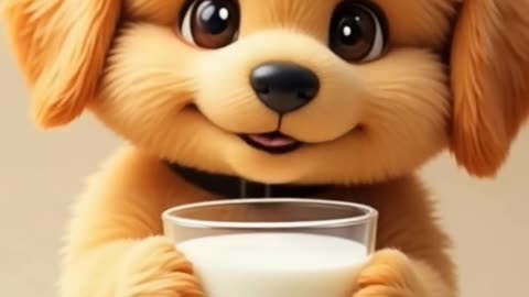 lovely animals is drinking milk