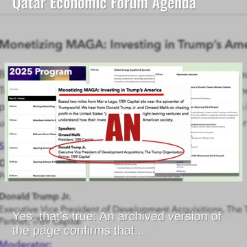 Fact Check: 'Monetizing MAGA' Panel Featuring Donald Trump Jr. WAS On Qatar Economic Forum Agenda