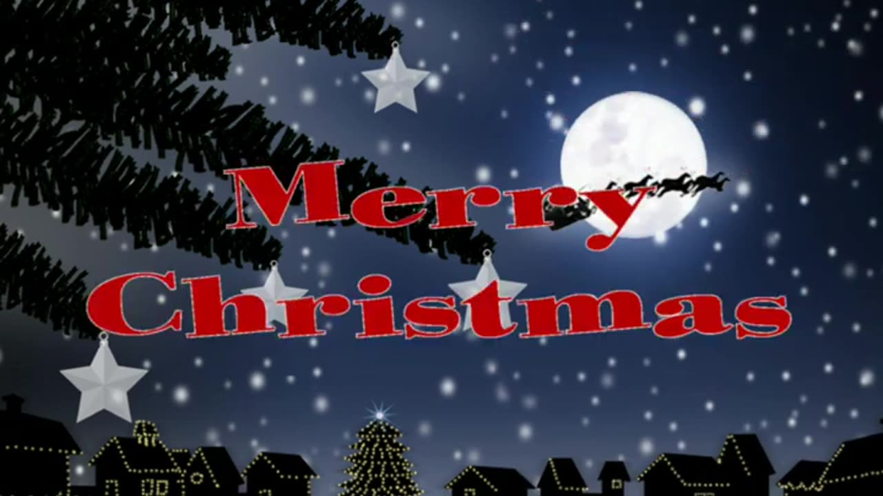 Santa Flies Over Town (Short)