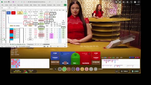 Baccarat - 25 units, 35 minutes, BEC BER T2s Hollandish 3LS St.Lvl BS Switch