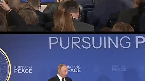 ❗️Rare moment of Putin speaking English in public.