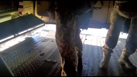 Members of Ukrainian Airborne Assault Brigade Jumping into Combat Zone