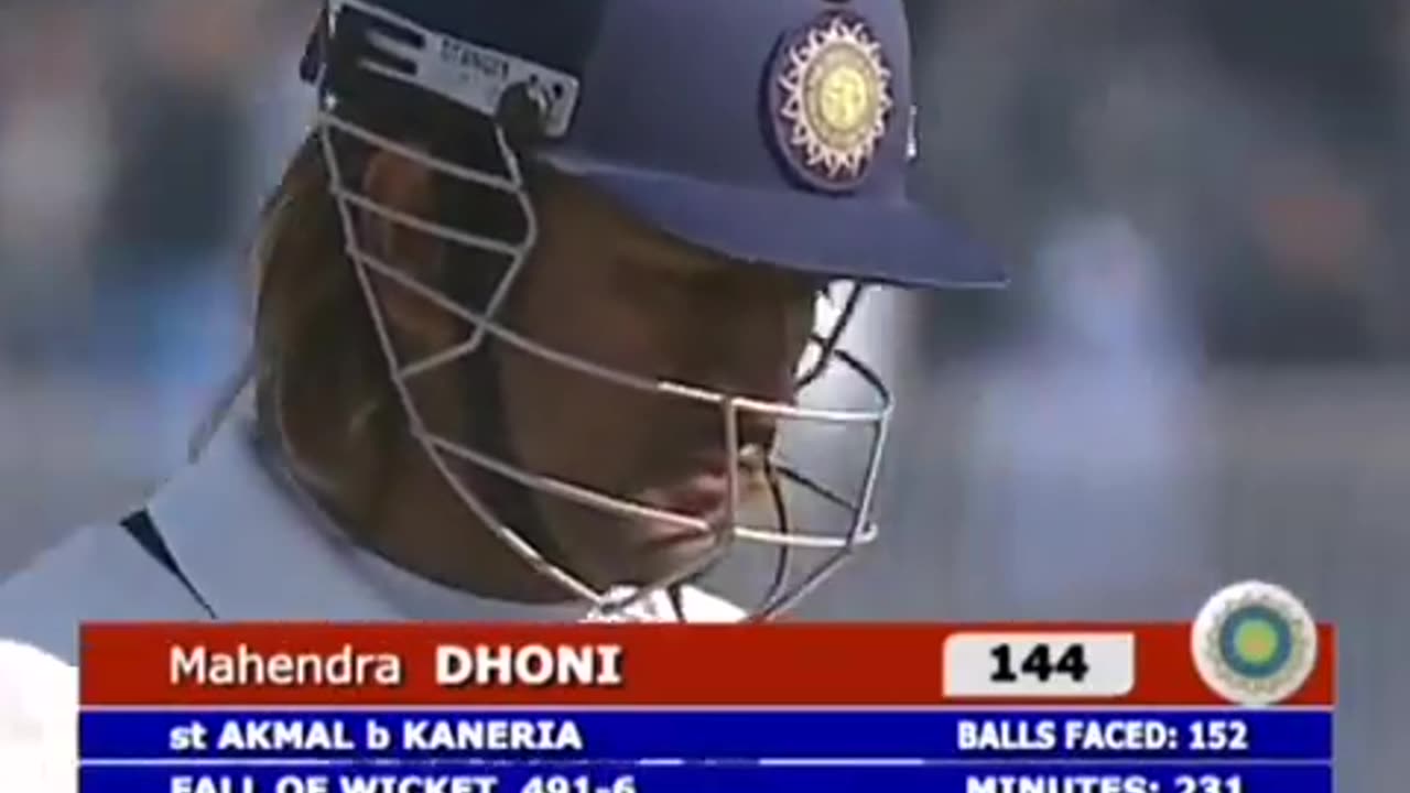 MS Dhoni first Test Century against Pakistan