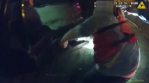 Bodycam shows the rescue of a man who fell into frigid water at the Twin Harbors Marina