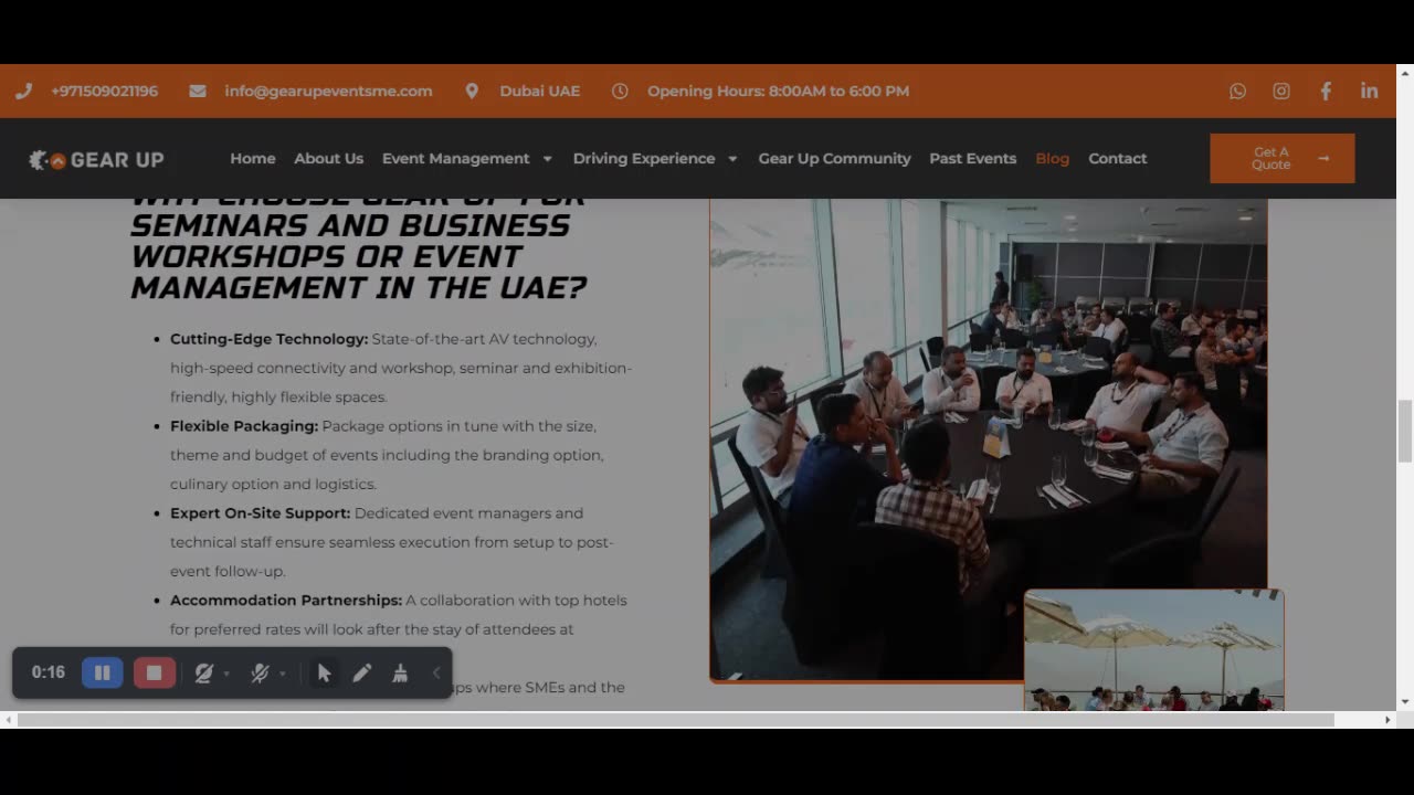 Business seminar services Dubai