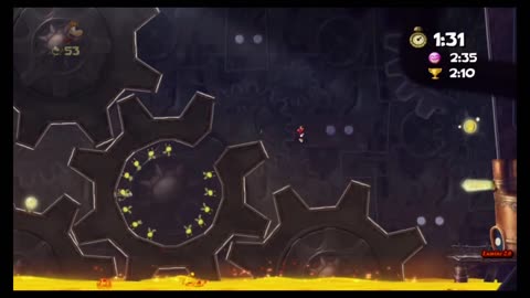 Rayman Origins (PC) (70) Moody Clouds Time Trials - 1 Medal, 2 Electoons