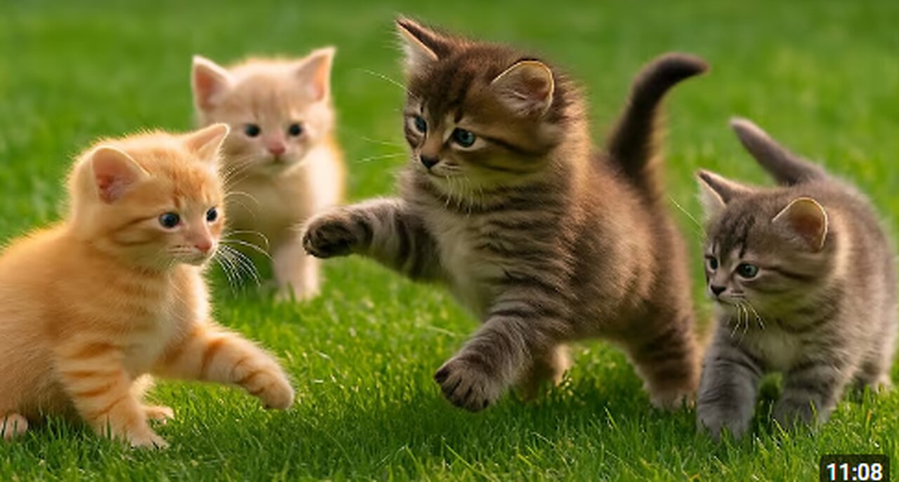 Playful Kittens Having Fun on the Grass – Funny Cat Sounds & Cute Cat Videos 🐾😺