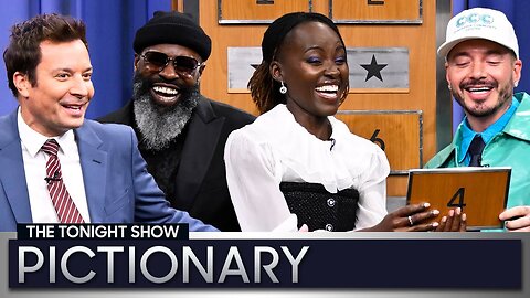 Pictionary with Lupita Nyong'o and J Balvin | The Tonight Show Starring Jimmy Fallon