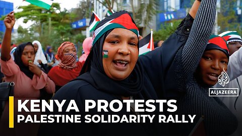 Hundreds gather at 'Free Palestine' protest in Nairobi in support of Palestinians