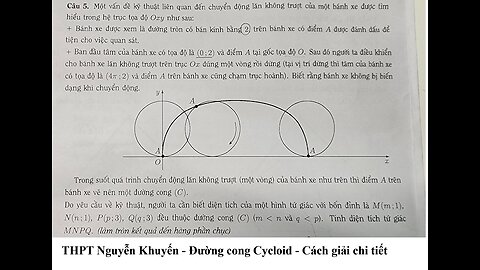 THPT Nguyễn Khuyến: Một vấn đề kỹ thuật liên quan đến chuyển động lăn không trượt của một bánh xe