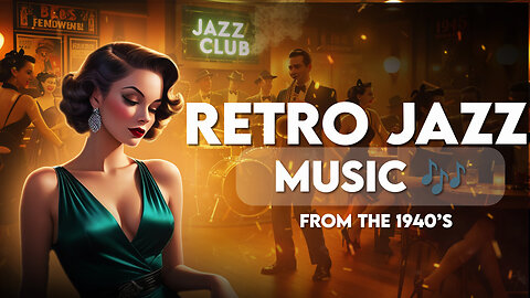1940s jazz music in retro style