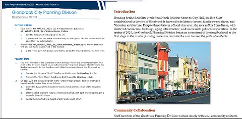 New Perspectives Word 365/2021 | Module 3: SAM Project 1a | Glenbrook City Planning Division (Full)