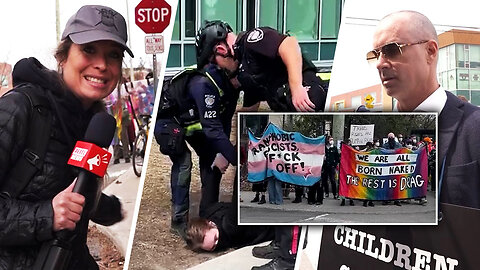 RAW: Violent trans Antifa activists arrested during Billboard Chris' rally against gender ideology