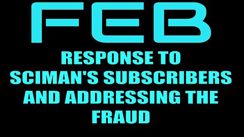 A RESPONSE TO SCIMAN AND HIS FOLLOWERS