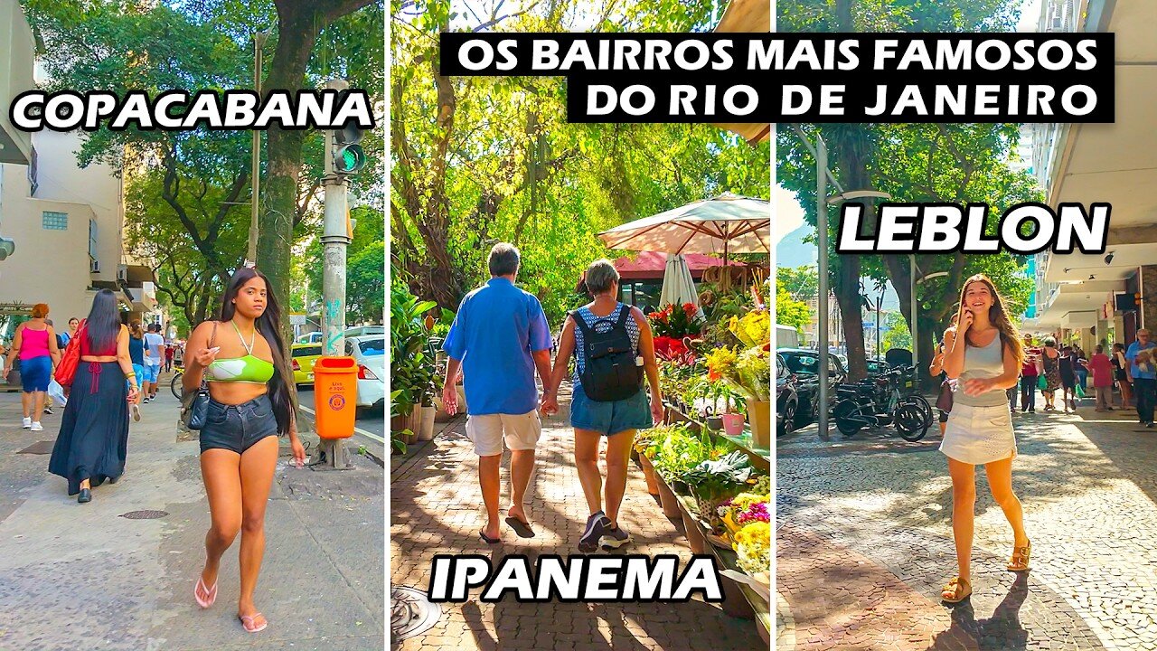 Experience COPACABANA, IPANEMA and LEBLON 🇧🇷 Brazil's Most Iconic Hoods — Rio de Janeiro 【 4K UHD 】