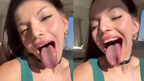 HOT WOMAN WIDE OPEN MOUTH & TONGUE ASMR PART 10