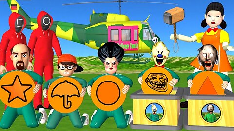 Squid Game vs Scary Teacher 3D Trying Orange Candy Shape Nice or Error 5 Times Challenge
