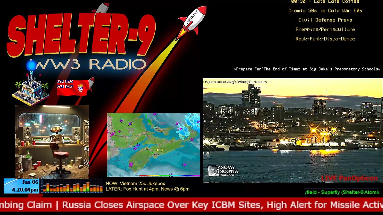 LIVE 24/7! Music/Wx/Prepping/WW3-News