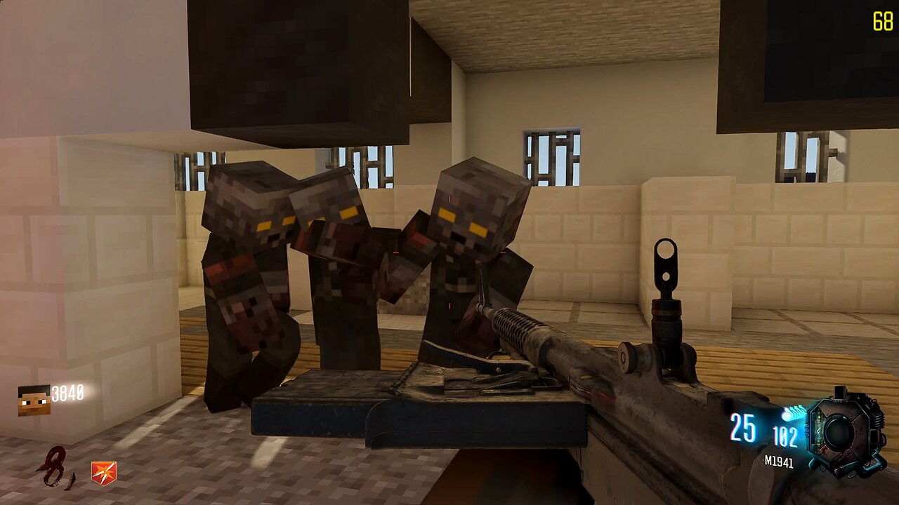 Playing Call of Duty Black Ops III - with Minecraft Verrückt mod - (No Commentary).