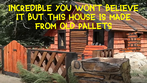 A beautiful house that this man built with his own hands from old pallets!