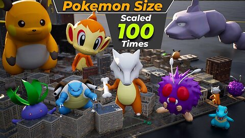 If Pokemon Size increase by 100 Times ｜ Pokémon Size comparison ｜ imaginary size comparison