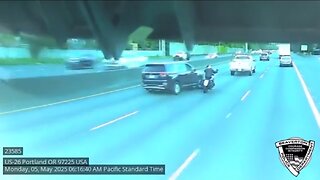 Road Rage: Minivan Driver Slams Into Motorcyclist, Races Off