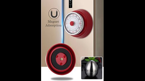 Mechanical Magnetic 55-Minute Visual Countdown Timer With Alarm