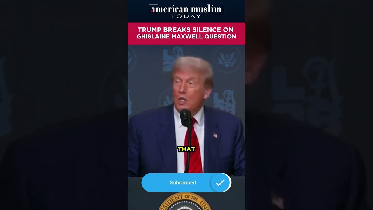 Trump breaks silence on Ghislaine Maxwell question.