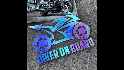 Reflective Car Stickers Biker on Board Decor