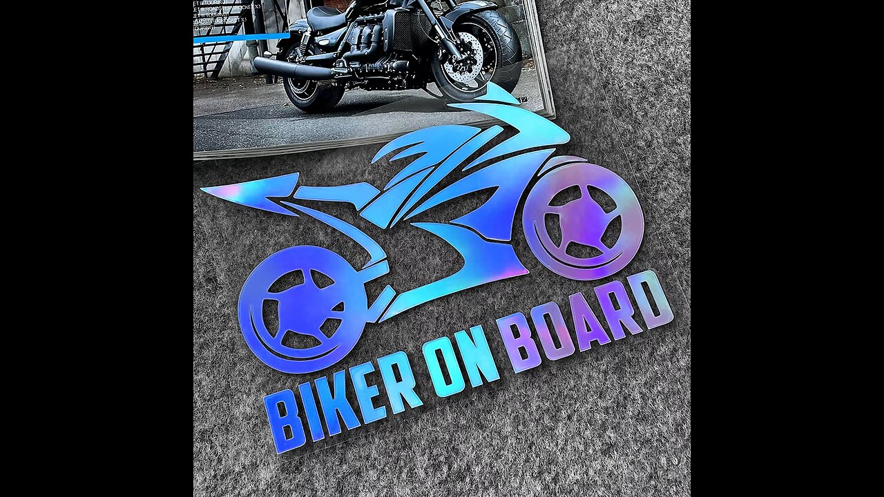 Reflective Car Stickers Biker on Board Decor