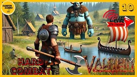 Valheim : A HUGE Open World Viking Survival : Hard Combat : Base Time