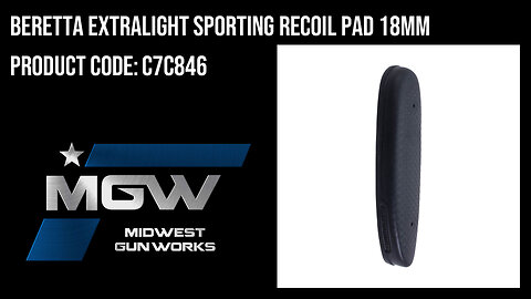 Beretta EXTRALIGHT Sporting Recoil Pad 18mm - C7C846