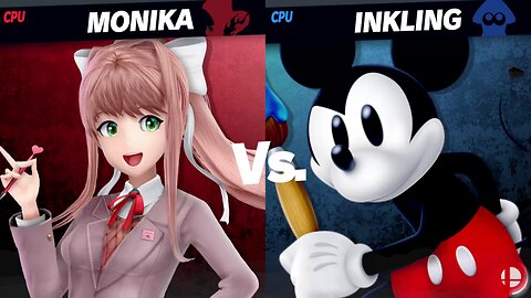 Monika vs Epic Mickey [Angel David Member Request] - SSBU Quickie -By Taro1321/Hacksponge
