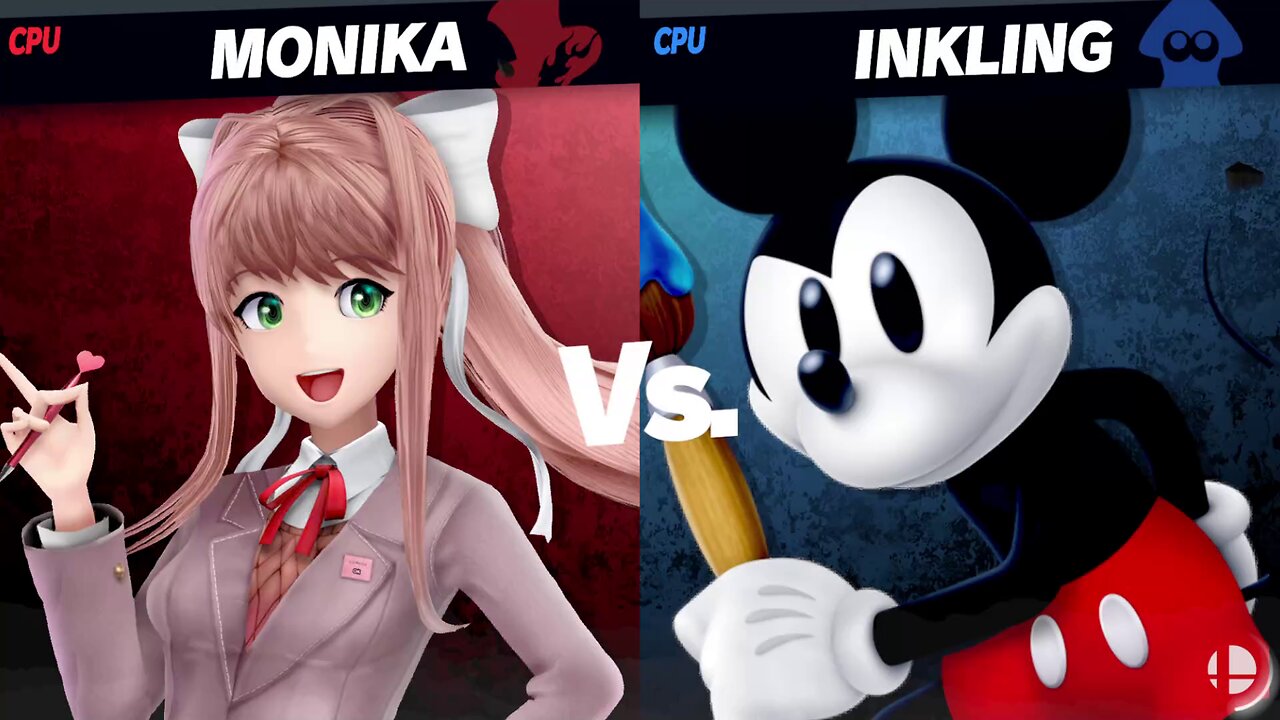 Monika vs Epic Mickey [Angel David Member Request] - SSBU Quickie -By Taro1321/Hacksponge