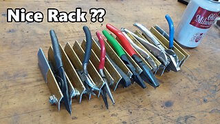 My DIY Mini Pliers Rack (it's kinda janky...) #tools #DIY