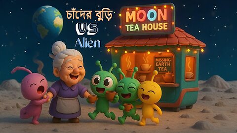 চা যুদ্ধ! চাঁদের বুড়ি vs এলিয়েন Moon cartoon Story