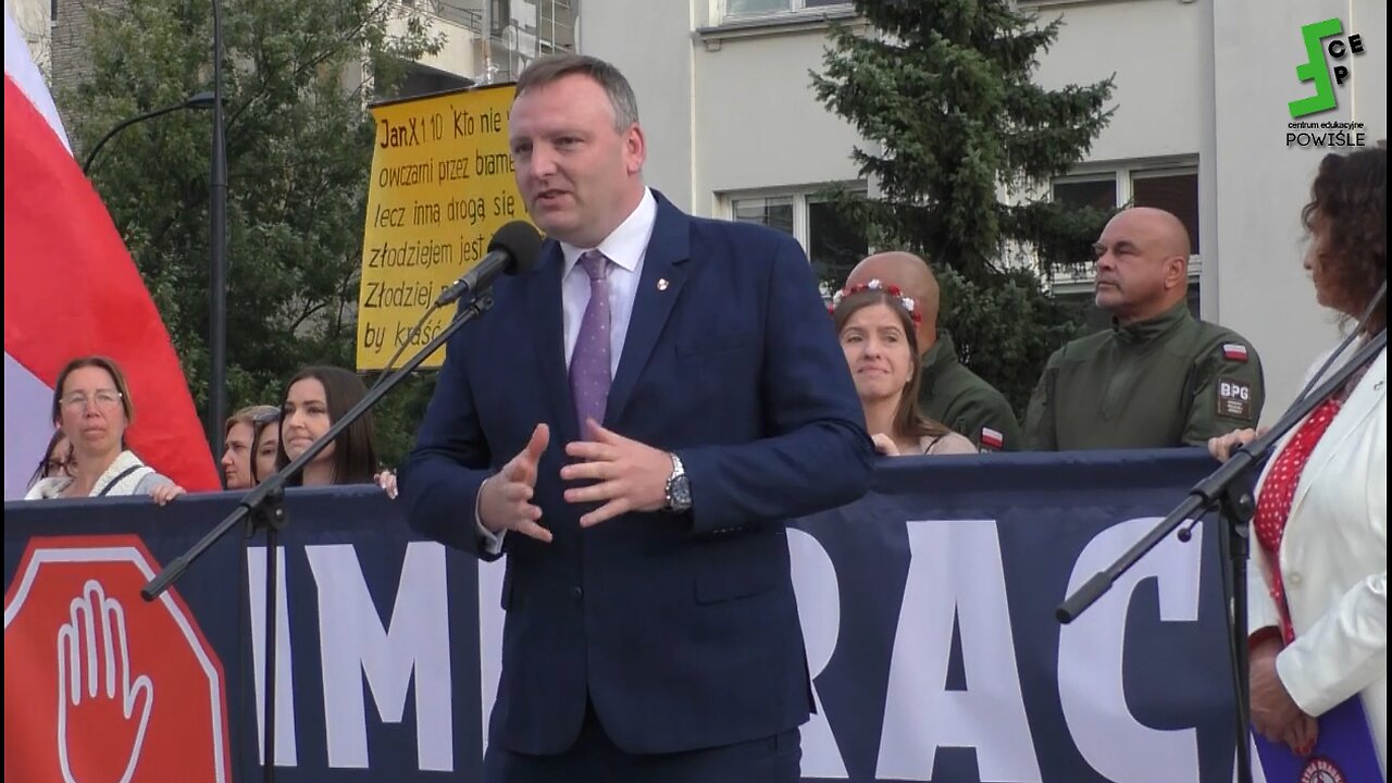 Marcin PIETRAS: Przemówienie - start 2. Marszu Stop Masowej Imigracji - Warszawa 24.8.2025