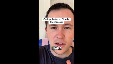 God Spoke To Me Clearly