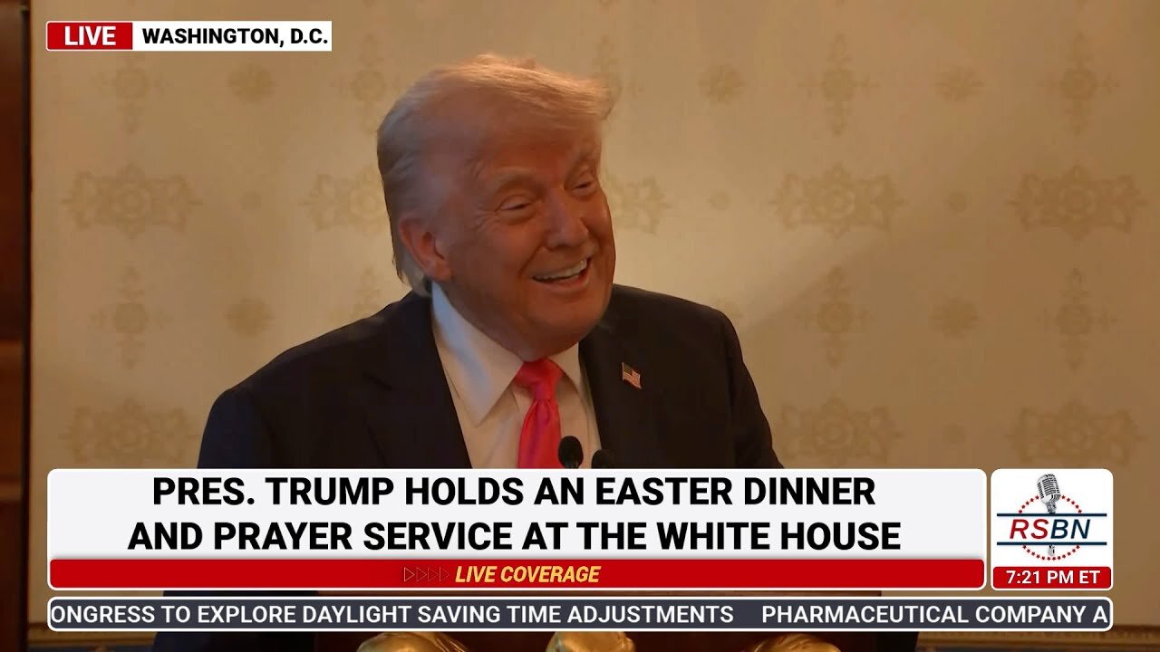 FULL SPEECH: President Trump Holds an Easter Prayer Service and Dinner - 4/16/25