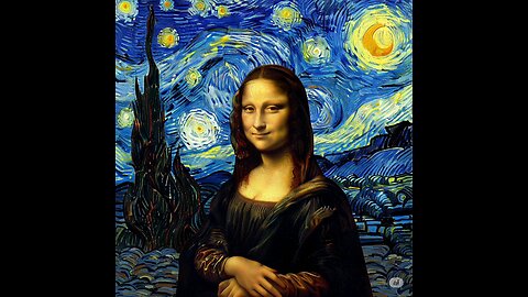 Mona Lisa Under The Starry Night