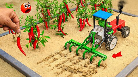 Diy mini tractor making agriculture cultivator for Chilli Farming | pough machine