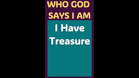 I HAVE TREASURE #wordofgod #Jesus #destiny #God #purpose #spirituality #power #blessings #wisdom