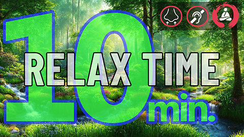 10-Minute Guided Forest Meditation | River Scenery & Relaxing Music for Deep Stress Relief