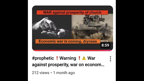 #prophetic War on Economy, finances, tribulations